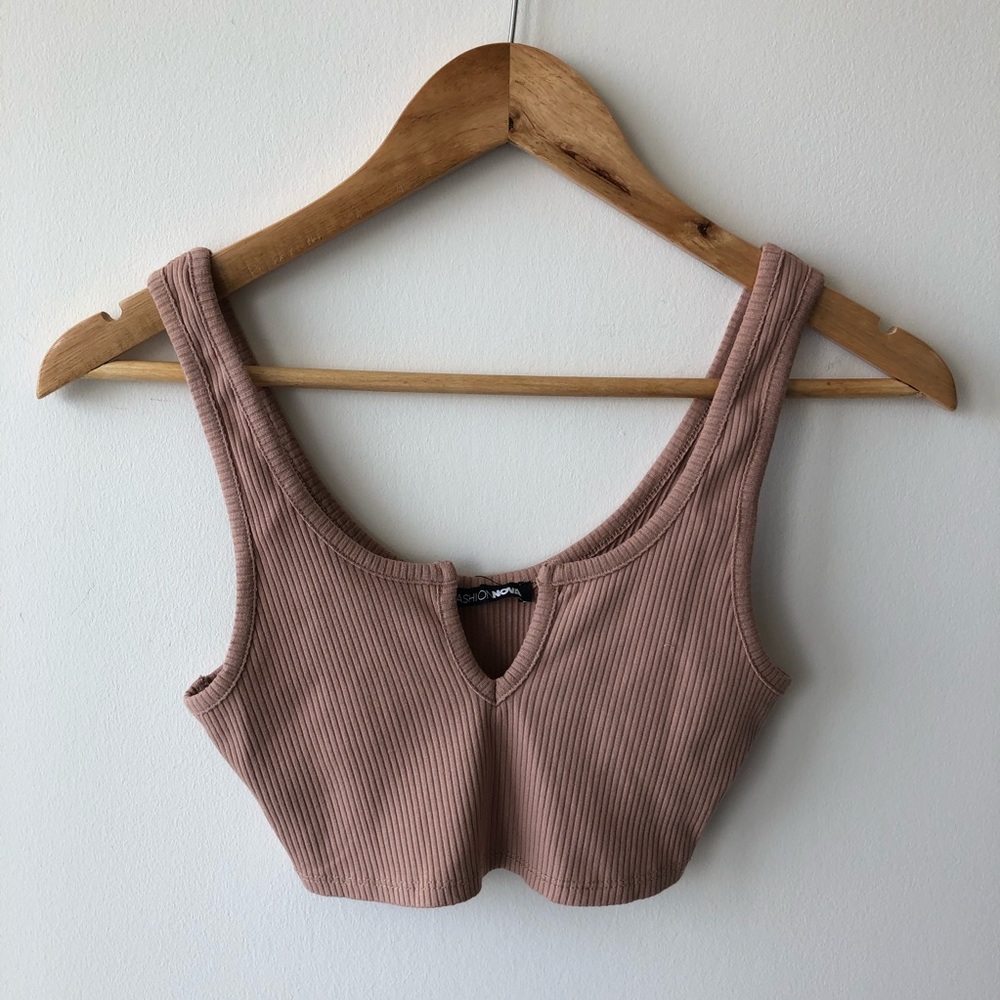 Fashion Nova Scoop Neck Cropped Top - Picture 1 of 2